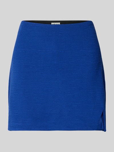 Produktfoto, Skort aus Viskose-Mix mit elastischem Bund von ICHI, kolor niebieski, faktura prążkowana, krój regular fit, Szerokość w rozmiarze S: 40 cm