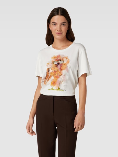 Marc Cain T-Shirt mit Rundhalsausschnitt Offwhite 4