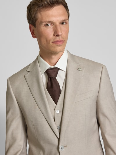 HECHTER PARIS Regular Fit 2-Knopf-Sakko mit Pattentaschen Modell 'X-Tension' Taupe 3
