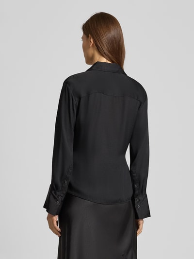 Mango Hemdbluse mit Schnürverschluss Black 5