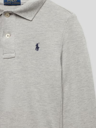 Polo Ralph Lauren Kids Koszulka polo z wyhaftowanym logo Średnioszary melanż 2