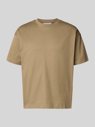 Produktfoto, Boxy Fit T-Shirt aus reiner Baumwolle von Marc O'Polo Denim, Optik: Unifarben, Passform: Boxy-Fit, Label-Print, Rundhals, Kurzarm