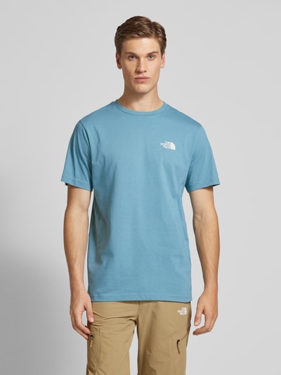 The North Face T-shirt z nadrukiem z logo Petrol 4