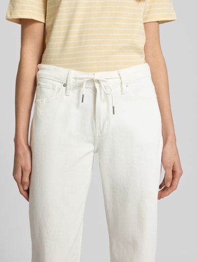 s.Oliver RED LABEL Straight fit jeans van katoenmix, model 'KAROLIN' Wit - 3