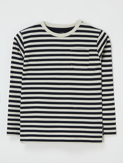 Marc O'Polo Longsleeve mit Streifenmuster Offwhite 1