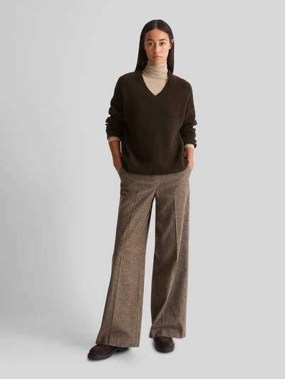 Marc O'Polo Loose fit pullover van wolmix Donkerbruin - 1