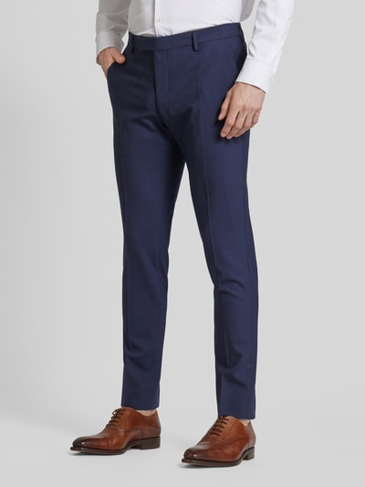 JOOP! Collection Extra slim fit pantalon met structuurmotief Marineblauw - 4