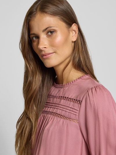 Vero Moda Regular fit blouse met lange mouwen van pure viscose, model 'DEBBIE' Oudroze - 3