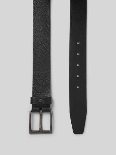 Emporio Armani Ledergürtel mit Label-Details und Dornschließe Black 3