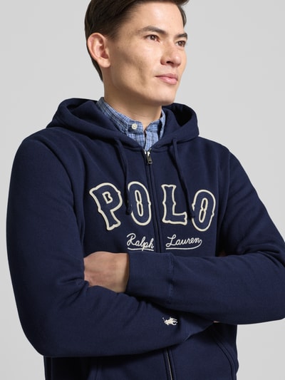 Polo Ralph Lauren Bluza rozpinana z wyhaftowanym logo i kieszenią kangurka Granatowy 3