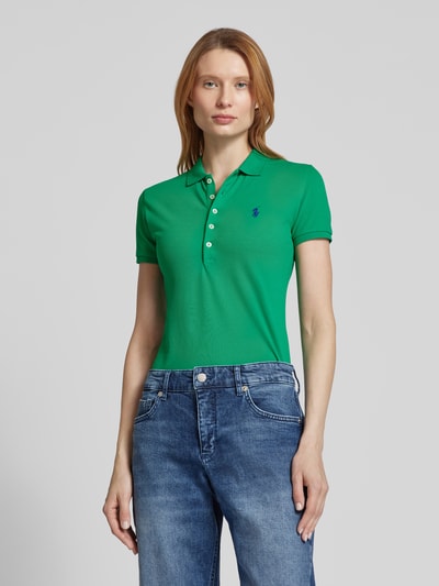 Polo Ralph Lauren Poloshirt mit Label-Stitching Modell 'JULIE' Gruen 4