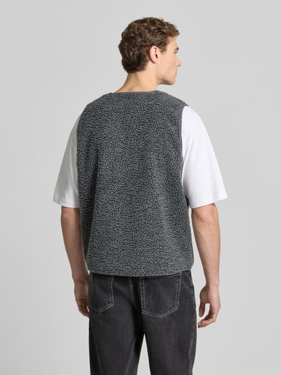 American Vintage Gilet met labeldetail, model 'HOCKTOWN' Antraciet - 5