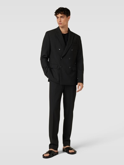 MANGO Slim Fit Anzughose mit Eingrifftaschen Modell 'boston' Black 1