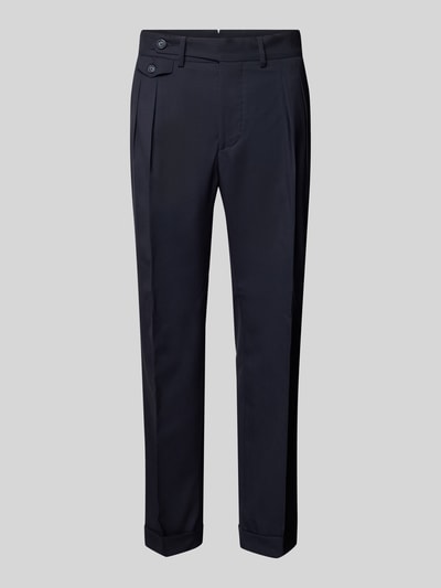 Manuel Ritz Relaxed Fit Anzughose aus Woll-Mix Marine 2