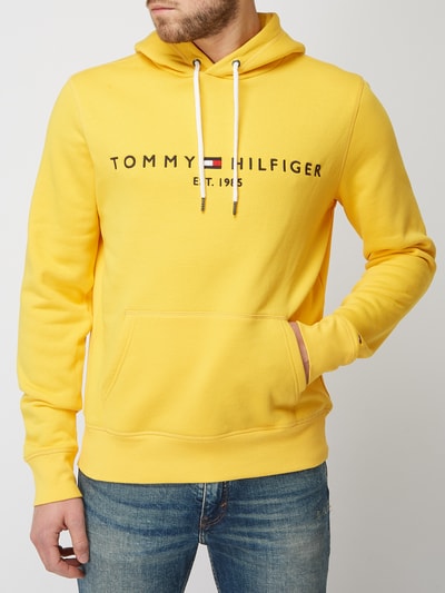 Tommy Hilfiger Hoodie met geborduurd logo  Geel - 4