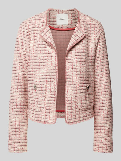 s.Oliver BLACK LABEL Blazer van een mix van bouclé en katoen met haakjessluiting Rosé - 2