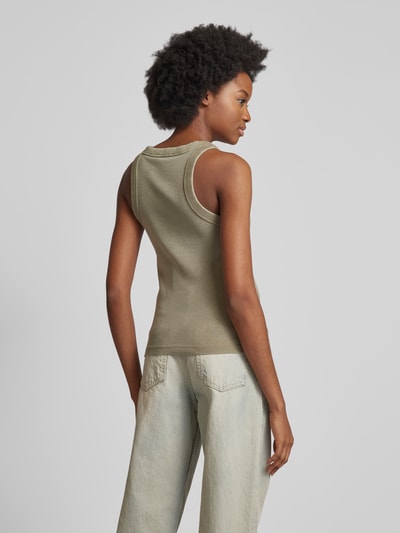 Mango Tanktop in Ripp-Optik Modell 'BONIW' Khaki 5