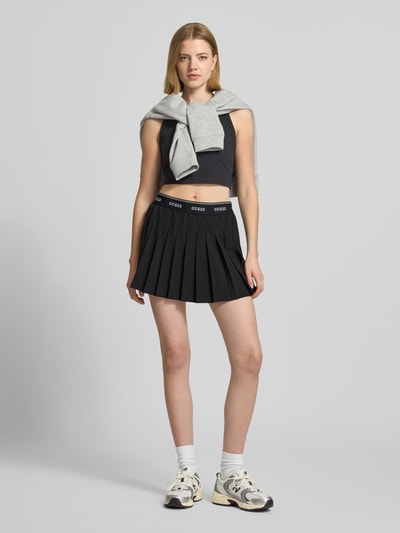 GUESS Activewear Faltenrock mit elastischem Bund Modell 'SELENE' Black 1