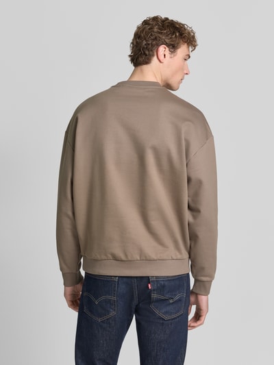 HUGO Oversized Sweatshirt aus reiner Baumwolle Modell 'DINEX' Mittelbraun 5