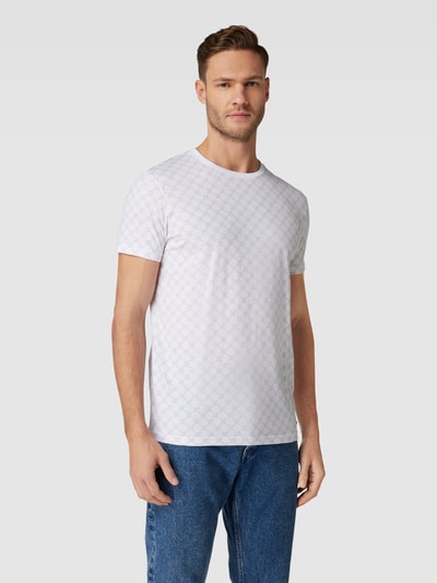 JOOP! Collection T-Shirt aus Baumwolle mit Allover-Muster Modell 'Alerio' Offwhite 4