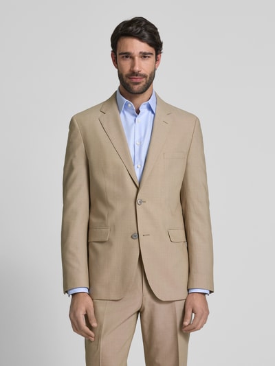 BOSS Slim Fit 2-Knopf-Sakko mit Reverskragen Modell 'Jasper' Beige 4