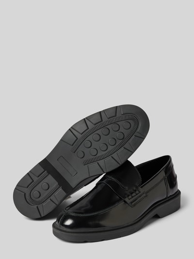 Jack & Jones Penny loafers van leer met schachtbrug Zwart - 4