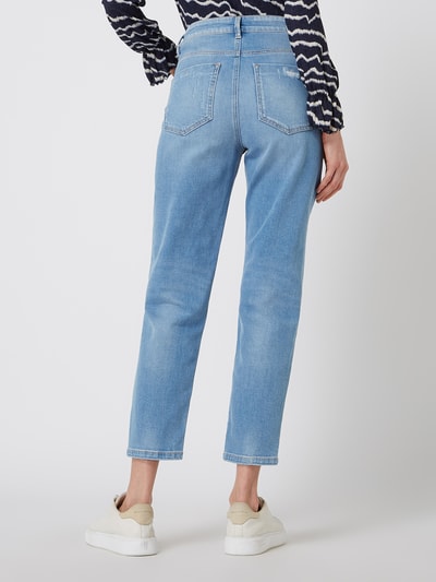 Gang Korte mom fit jeans met stretch, model 'Gloria' Lichtblauw - 5