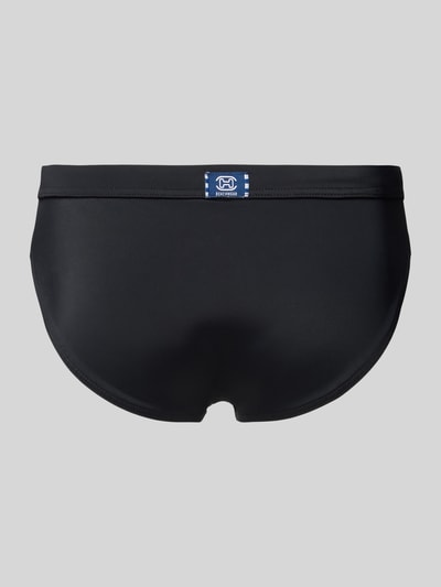 HOM Badehose mit Label-Patch Modell 'SEA LIFE' Black 3