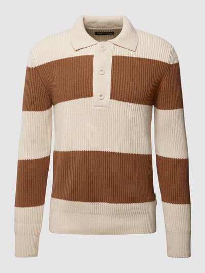 Marc O'Polo Gebreide pullover met streepmotief Offwhite - 2