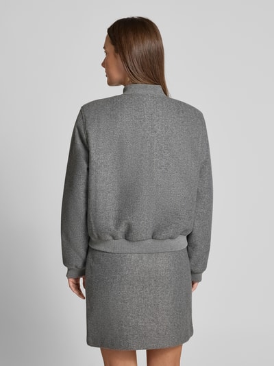 Vero Moda Regular fit collegejack met drukknopen, model 'FORTUNE' Middengrijs gemêleerd - 5