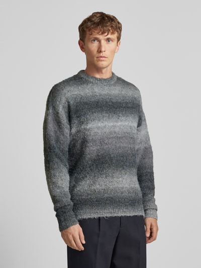 JAKE*S STUDIO MEN Gebreide pullover met extra brede schouders Antraciet - 4