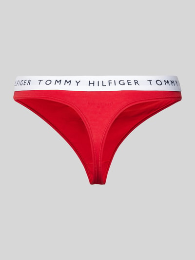 TOMMY HILFIGER String met elastische band met label, model 'TH Heritage' Rood - 3