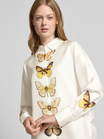 Herzensangelegenheit Hemdbluse aus reiner Seide Offwhite 3