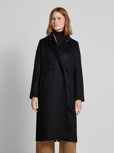 Max Mara Studio Mantel aus reiner Schurwolle mit Umlegekragen Black 4