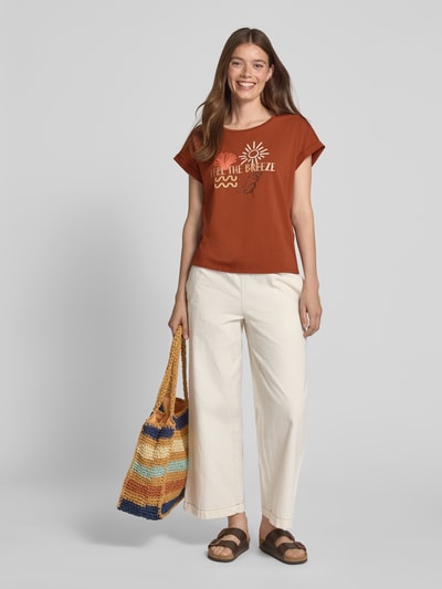 Soyaconcept T-Shirt mit Rundhalsausschnitt Modell 'RINA' Rostrot 1