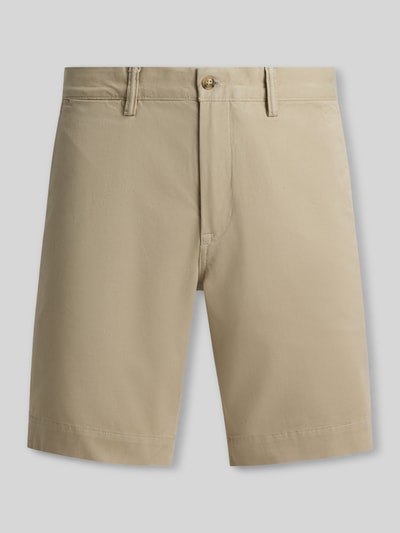 Produktfoto, Straight Fit Chinoshorts aus Baumwoll-Mix von Polo Ralph Lauren, efekt: jednolity kolor, mieszanka bawełny, szlufki na pasek, wpuszczane kieszenie, kieszenie z tyłu, detal z logo, zapięcie na guzik i zamek błyskawiczny.