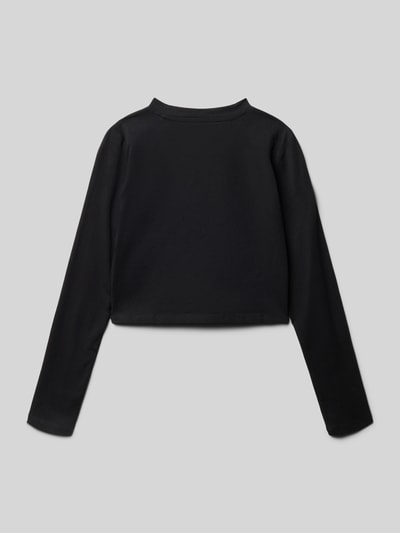 Guess Kort shirt met lange mouwen en logostitching Zwart - 3