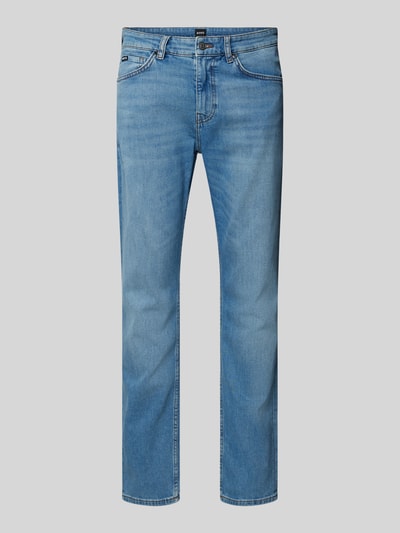 BOSS Slim Fit Jeans mit Label-Patch Modell 'Delaware' Hellblau 2