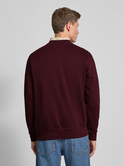 Tommy Hilfiger Regular Fit Sweatshirt Baumwoll-Mix Bordeaux 5