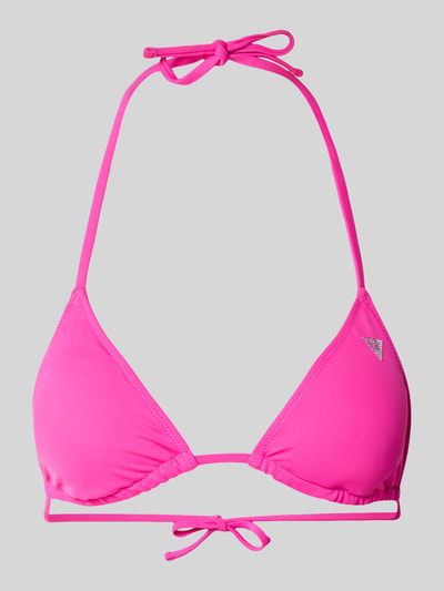 GUESS Bikini-Oberteil mit Strasssteinbesatz Modell 'Violet' Pink 1