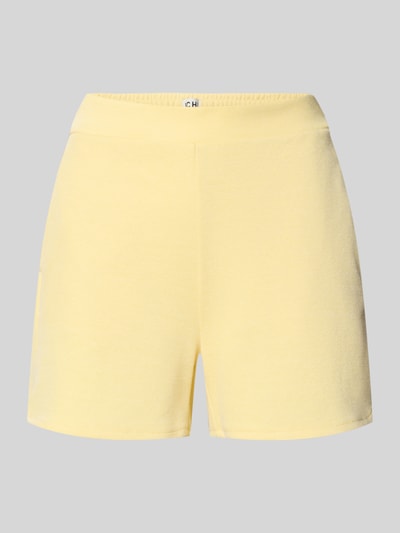 ICHI Shorts mit elastischem Bund Modell 'KATE PIQUE' Pastellgelb 2