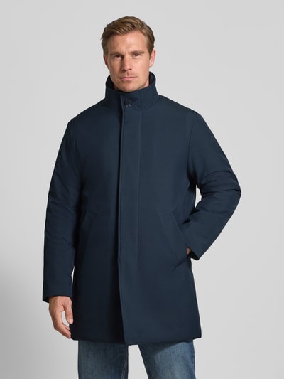 Matinique Regular fit functionele lange jas met steekzakken, model 'Harvey' Marineblauw - 4