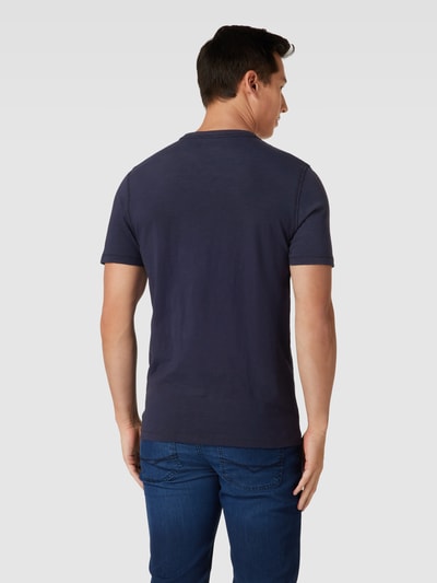 MCNEAL T-shirt in gemêleerde look met borstzak Donkerblauw - 5