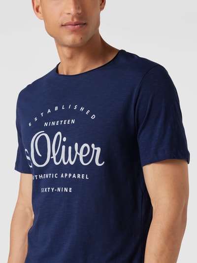 s.Oliver RED LABEL T-Shirt mit Label-Print Marine 3