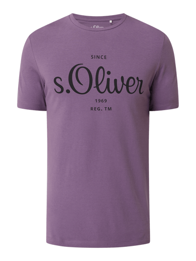 s.Oliver RED LABEL T-shirt met logo Paars - 2