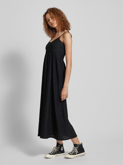 Only Sukienka midi z haftem angielskim model ‘ELLEN’ Czarny 1