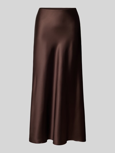 Gina Tricot Midirock mit elastischem Bund Dunkelbraun 2