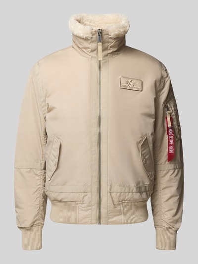 Alpha Industries Bomberjacke mit Reißverschluss und Label-Patch Offwhite 2