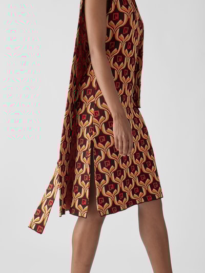 Paco Rabanne Knielanges Kleid mit Allover-Muster Schwarz 6