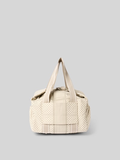 Lala Berlin Shopper mit Label-Patch Beige 4